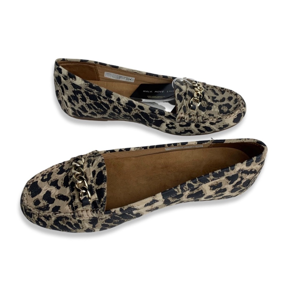 Vionic Women’s Tan Leopard Chill Mesa Orthaheel Technology Slip On Shoes Size 8
